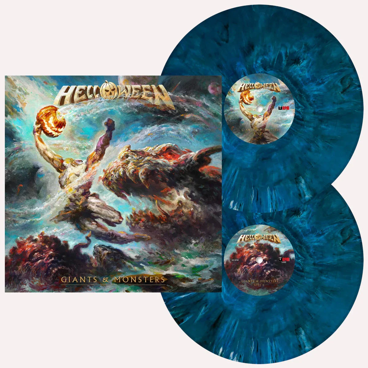 Helloween - Giants & Monsters (2LP Deep Ocean Blue Marbled Vinyl) (New Vinyl) - Image 2