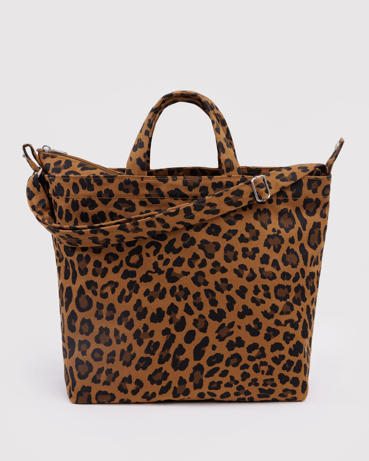 Horizonal Zip - Leopard Baggu Duck Tote (Canvas)